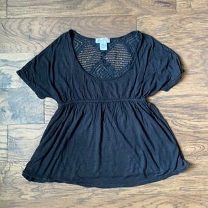 BOGO 🟧 Black Kirra Peasant Top